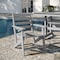Flash Furniture Tolleson Adirondack Dining Chair w/Fold Out Cup Holder, Weather Resistant Recycled HDPE in Gray LE-HMP-2037-10-GRY-GG - alternate 2